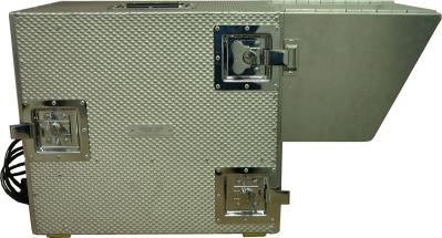 rear view of mini video edit station in custom flight case